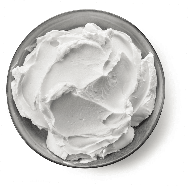 White Cream in a plate