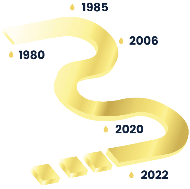 Timeline of Pandi's history.