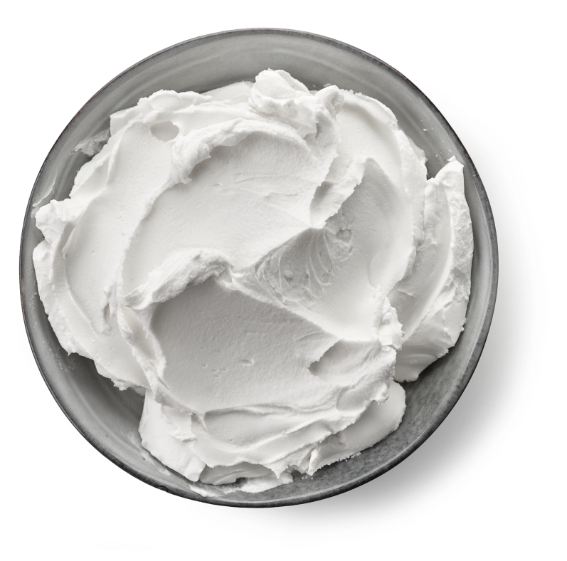White Cream in a plate