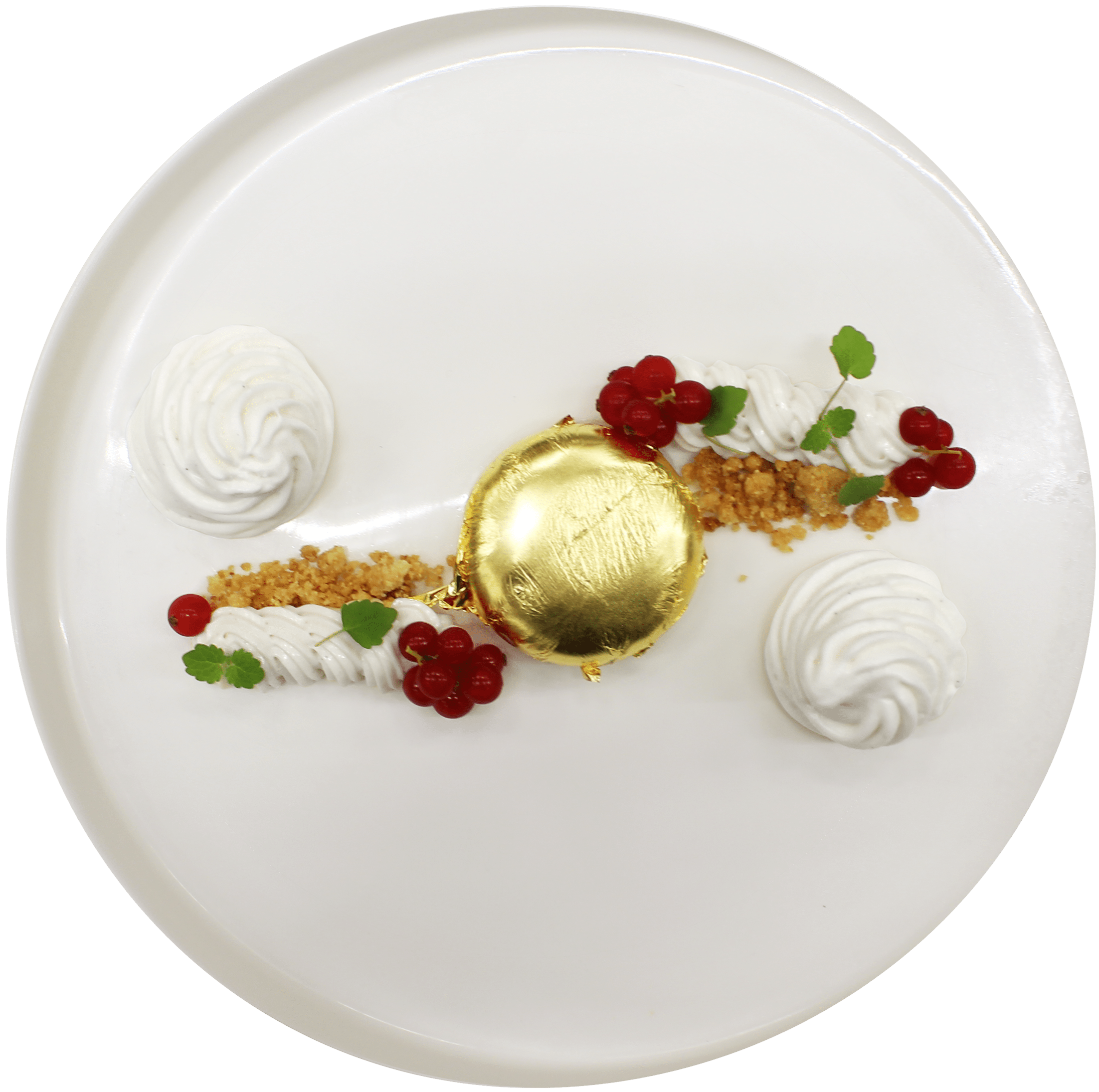 Image of a plate with cream in it